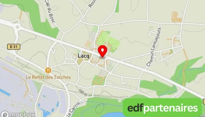 carte de Auben Bureau de tabac à Lacq