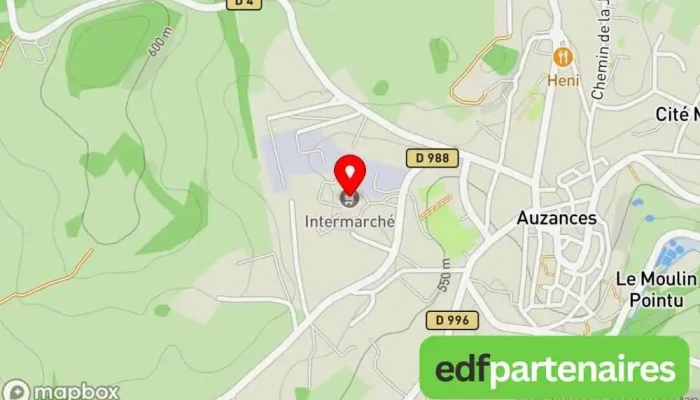 Auzandis -  Carte - Auzances