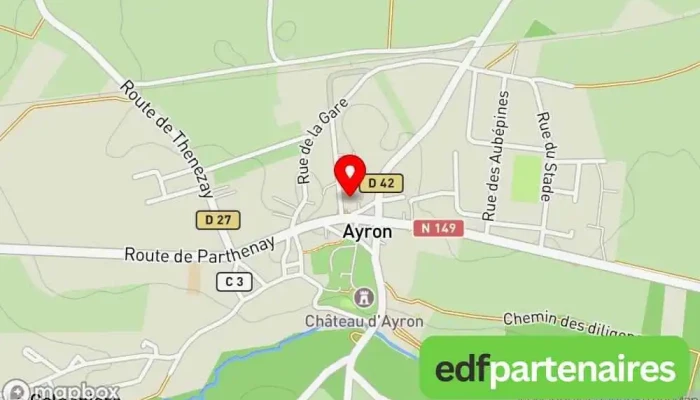 Ayron -  Carte - Ayron