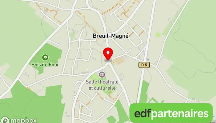 Breuil -  Magne Carte - Breuil-magné
