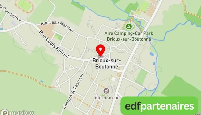 Brioux -  Sur Boutonne   Centre Bourg Carte - Brioux-sur-boutonne