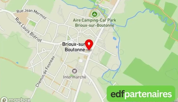 Brioux -  Sur Boutonne Carte - Brioux-sur-boutonne