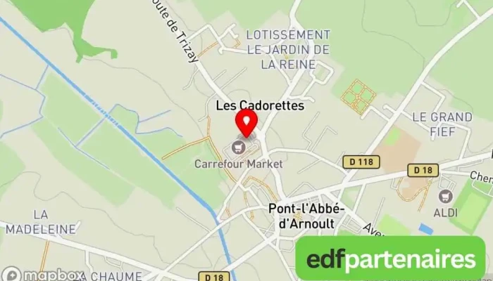 Carrefour Market Pont -  Labbe Darnoult Carte - Pont-l'abbé-d'arnoult