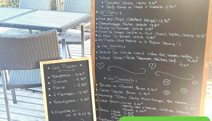 Chez Marie Gab   Bar   Restaurant Menu - Ascain