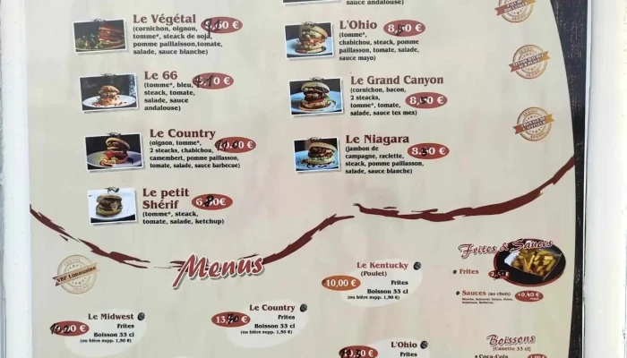 Country Burger -  Menu - Chauvigny