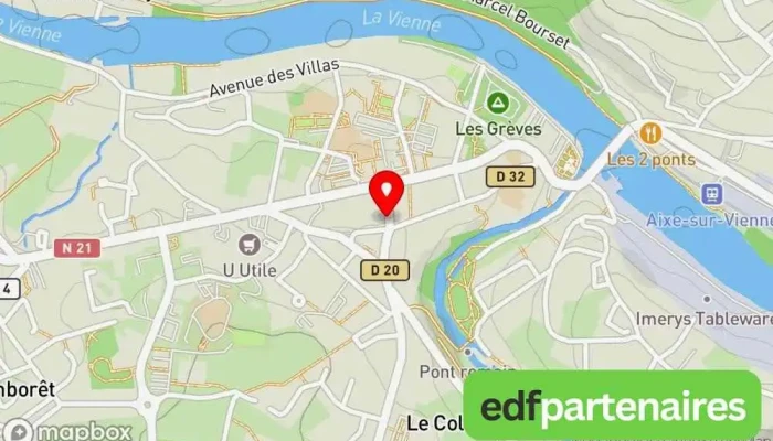 carte de La Cousette Service de retouche de vêtements, Mercerie à Aixe-sur-Vienne