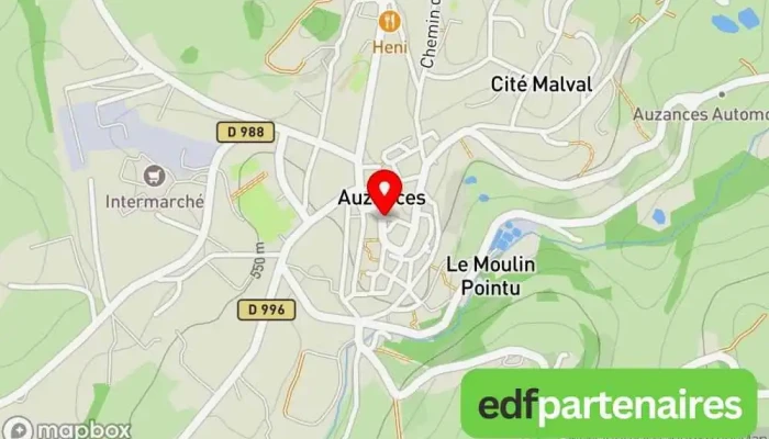 La Noisette -  Carte - Auzances