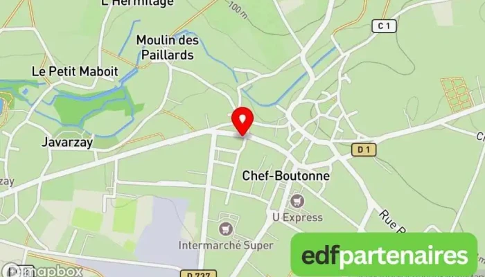 La Poste -  Carte - Chef-boutonne