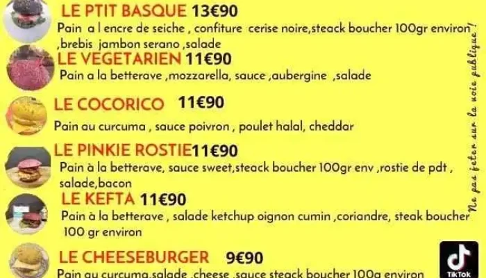 La Tablee De Fred Menu - Coutras