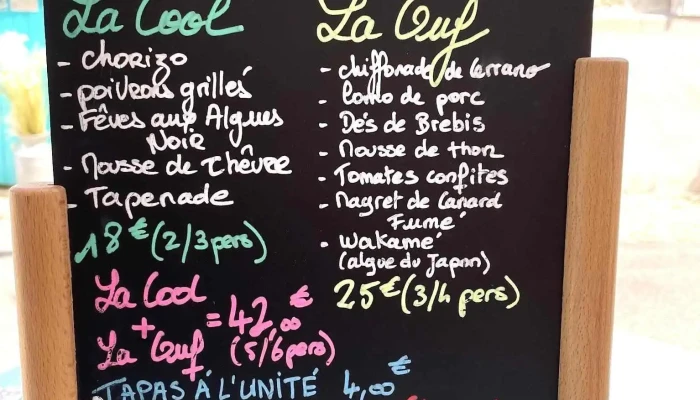 La Taverne De Mornac -  Menu - Mornac-sur-seudre