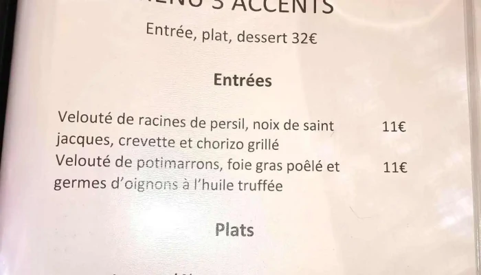 Laccent Menu - Astaffort