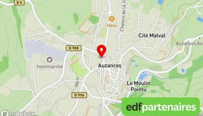 Les Pieds Nus -  Carte - Auzances