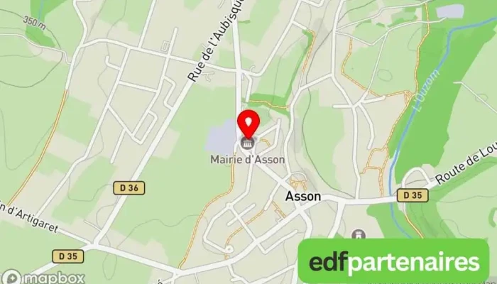 Mairie -  Carte - Asson