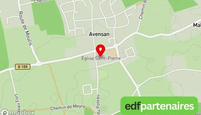 Mairie Davensan Carte - Avensan