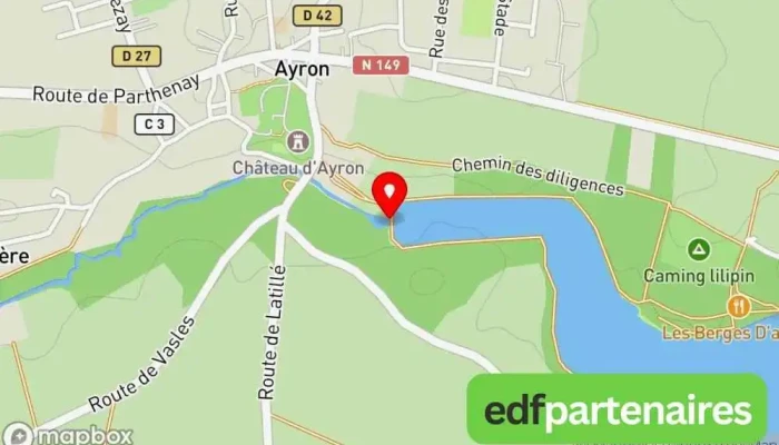 Plan Deau De Fleix Ayron Carte - Ayron