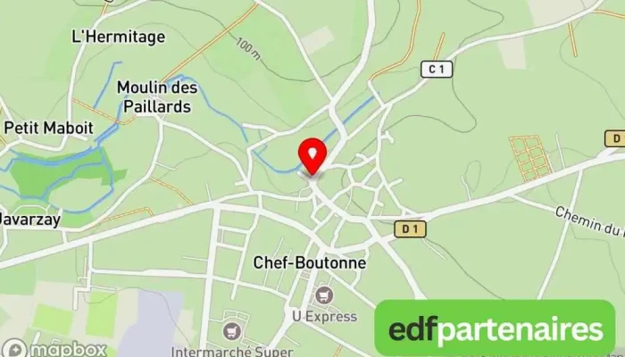 Source De La Boutonne -  Carte - Chef-boutonne