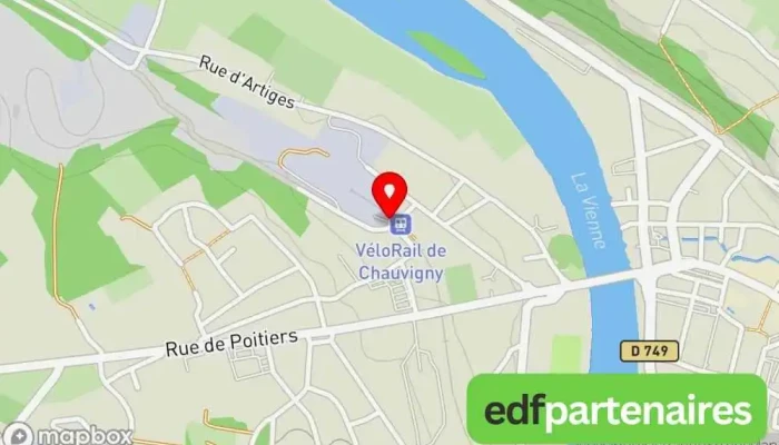 Velorail De Chauvigny Carte - Chauvigny
