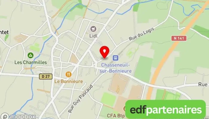 Veterinaires De Haute Charente Carte - Chasseneuil-sur-bonnieure